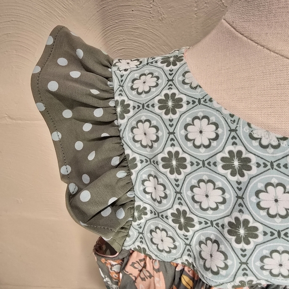 Girls Matilda Jane Bella Girls Mixed-Print Ruffle Sleeve Tunic Size 10 New - Picture 5 of 8